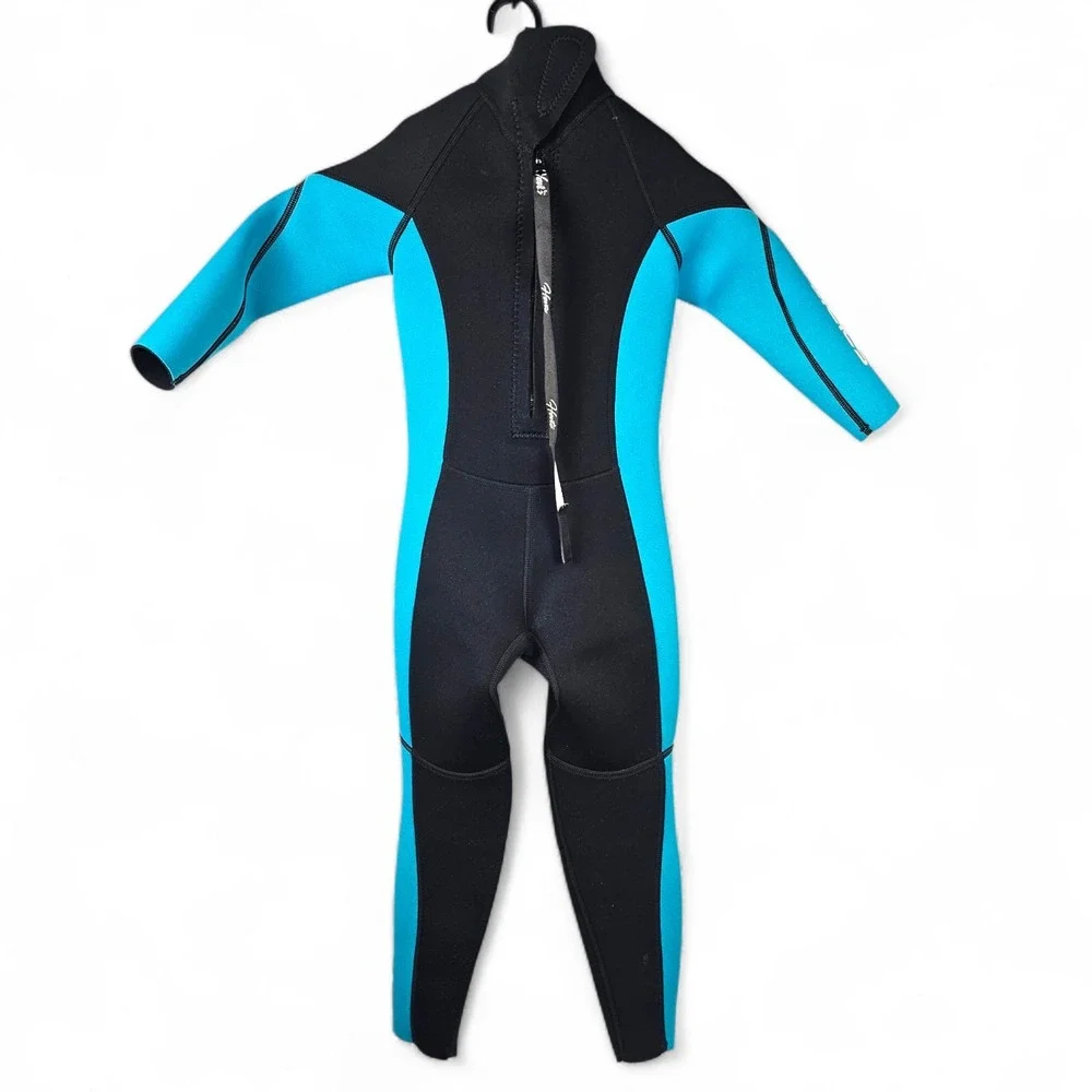 Hevto Vigor I Kids Wetsuit Size 6 , 3mm Neoprene Full Suit Blue Black Swim